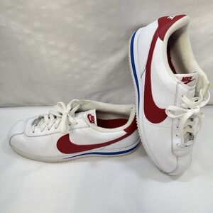 Nike Cortez Basic Leather OG Forrest Gump Sneakers Shoes US 11 Red White Blue